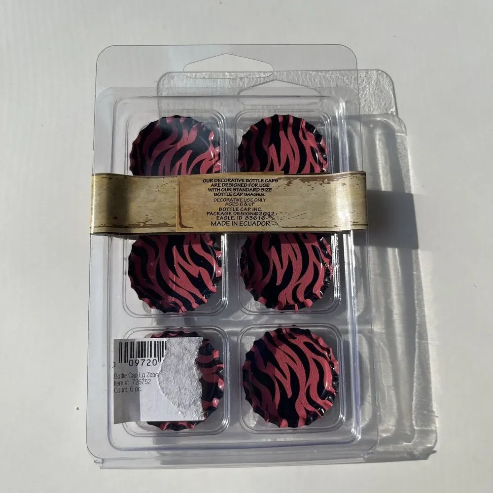 Decorative Bottle Caps for Crafting Jewelry - 24 Caps Total